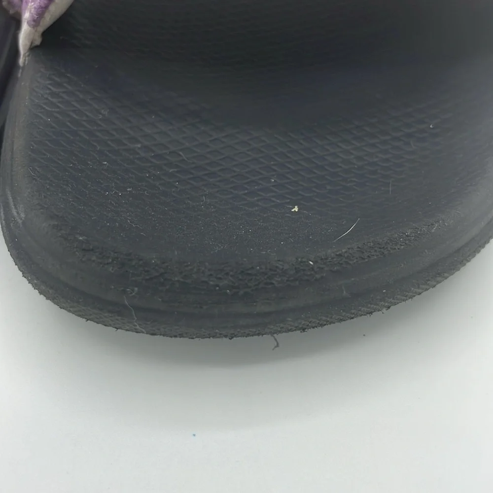 Vans Purple and Red Slide Sandals with Checkered Pattern